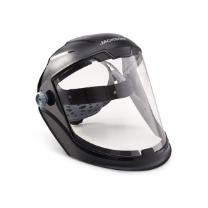 Jackson Safety Lightweight MAXVIEW Premium Face Shield - Mask with 370 Speed Dial Ratcheting Headgear, ANSI Z87.1, for Work, Grinding, Cutting