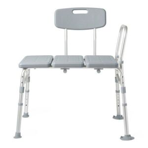 Medline Guardian Transfer Bath Bench with Back 400lb Capacity 