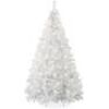 Lot of (2) 6' Pre-Lit Hinged Artificial White Pine Christmas Tree w/ Lights, Metal Stand