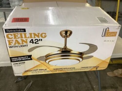 42" Retractable Ceiling Fan with Light&nbsp;