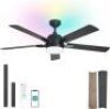 &nbsp;Orison 52''&nbsp;Low Profile Ceiling Fan with Light and Remote, RGB Backlight, 5 Reversible Blades with App Control&nbsp;