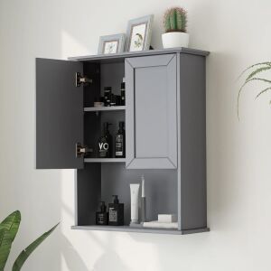 Grey Wall Mounted Bathroom Medicine Cabinet 23" x 29" 