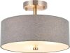 3-Light Semi Flush Mount Ceiling Light Fixture, 13"