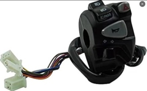 &nbsp;7/8" 22mm ATV Motorcycle Handlebar Control Left Right for Horn Button Turn Signal Electric Fog LampLight Start Kill Warning Light Honda CBX600 Black&nbsp;