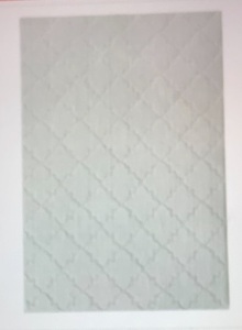 Beige Grey 10 ft. x 13 ft.Diamond Geometric Area Rug, edges have minor dirt from shipping