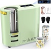 Auto Seamless Tumbler Heat Press Machine for Full Print, Automatic Rotation Advanced Cup Heat Press with Fast & Even Heating, 4 Memory Modes for 11-30oz Tumblers, Mug, Glasses(Green)