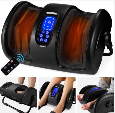 Reflexology Shiatsu Foot Massager w/ High-Intensity Rollers, Remote Control