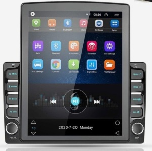 Android Double Din GPS Navigation Car Stereo, 9.7'' Vertical Touch Screen 2.5