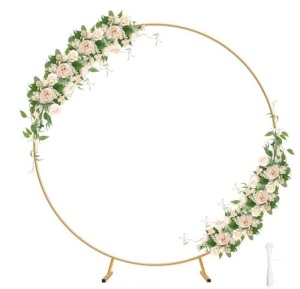 Round Backdrop Stand - 6.8ft(2.1m) Metal Round Balloon Arch Stand Upgrade Stable Iron Circle Arch Kit