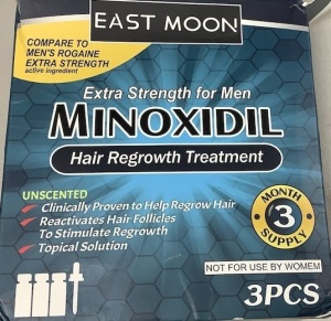 3 month supply East Moon extra strength Minoxidil for men exp.12/07/2026