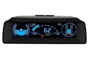 X90 On-Board Computer Display OBD2 Car Speedometer OBD Gauge with Tilt Pitch Angle Protractor Display