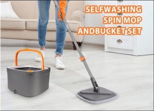 Spin Mop and Bucket, Separates Dirty and Clean Water