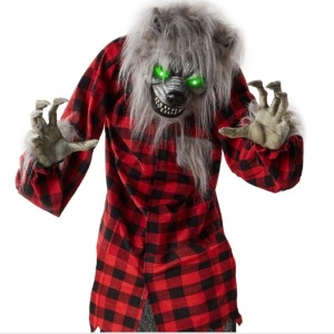 Howling Hudson Standing Animatronic Werewolf w/ Sounds, LED Eyes - 5ft