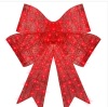 Pre-Lit Large Christmas Bow Decoration, Holiday Decor w/ 8 Functions - 48in