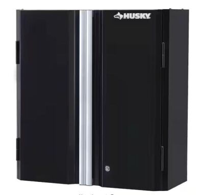 Ready-to-Assemble 24-Gauge Steel Wall Mounted Garage Cabinet in Black, 28 in. W x 29.7 in. H x 12 in. D