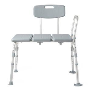 Medline Transfer Bath Bench with Back 400lb Capacity 