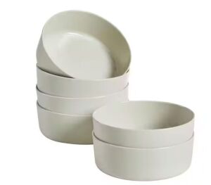 Trenblay Melamine 7" Dinner Bowls, Set of 6  