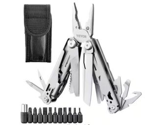 17 in 1 Multi Tool Pliers, Cutters, Knife, Scissors Ruler, Screwdrivers, Wood Saw, Can Bottle Opener 