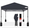 One-Person Setup Instant Pop Up Canopy w/ Case, 4 Weight Bags - 10x10ft missing stakes