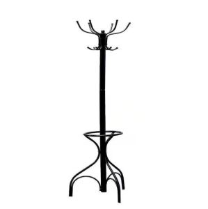 Homecraft Furniture Black 12-Hook Coat Rack 70"