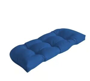 Arden Selections 41.5 in. x 18 in. Cobalt Blue Texture Rectangle Outdoor Bench Cushion 