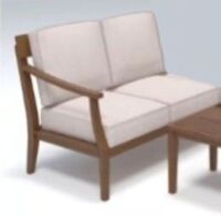 Hampton Bay Woodford Eucalyptus Right Arm Loveseat - Part of Sectional&nbsp;