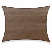 14 ft. x 20 ft. 190 GSM Brown Rectangle Sun Shade Sail Screen Canopy, Outdoor Patio and Pergola Cover&nbsp;