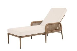 Coral Vista Brown Wicker Outdoor Patio Chaise Lounge with Bare Cushions