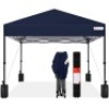 One-Person Setup Instant Pop Up Canopy w/ Case, 4 Weight Bags - 8x8ftNavy Blue