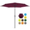 10ft Outdoor Steel Market Patio Umbrella Decoration w/ Tilt, Crank Lift - Appears New&nbsp;