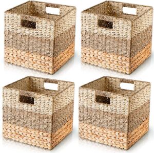 CHI AN HOME Wicker Storage Cubes, Set of 4