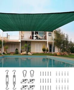 Quictent Shade Sail, 24' x 24', Green 