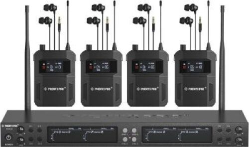 Phenyx Pro Wireless in Ear Monitor System, Quad-Channel,&nbsp;164ft Range,&nbsp;Mono Deisgn