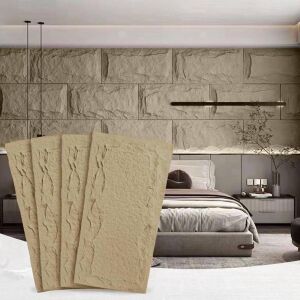 Faux Stone 3D Wall Panels, 23.6" x 47.2", 4 Pc