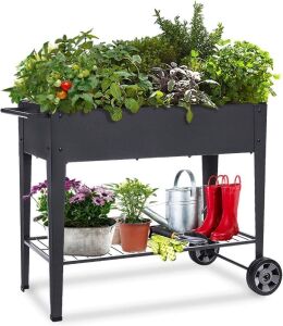 FOYUEE Raised Planter Box with Legs 