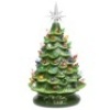 15in Pre-Lit Hand-Painted Ceramic Tabletop Christmas Tree w/ 64 Lights - Appears New&nbsp;