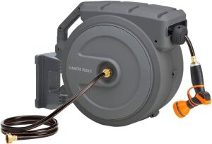 Giraffe Tools Wall Mounted Retractable Hose Reel, 1/2" x 130FT