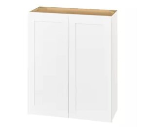 Hampton Bay Avondale 30 in. W x 12 in. D x 36 in. H Ready to Assemble Plywood Shaker Wall Kitchen Cabinet in Alpine White 