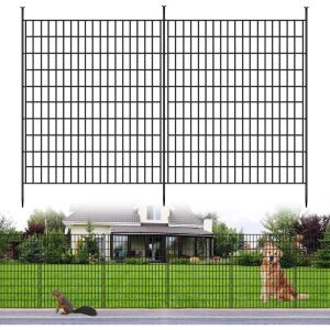 Decorative Garden Fence, 10 Panels, 33" x 24' 