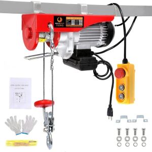 BEAMNOVA Electric Hoist 1500lb 110-120 Volt with Line 4.92 Ft Remote 