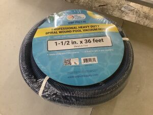  U.S. Pool Supply 1-1/2" x 36 Foot Professional Heavy Duty Spiral Wound Swimming Pool Vacuum Hose with Kink-Free Swivel Cuff