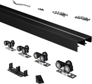 Heavy Duty Bypass Sliding Closet Door Track Hardware 60", for 2 Door System