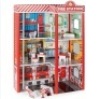 32in Kids 3-Story Pretend Fire Station Play Set w/ 2 Vehicles, Accessories