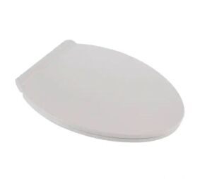 American Standard Contemporary Slow-Close Elongated Closed Front Toilet Seat with Trivantage and Flat Bumpers in White