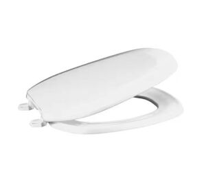 CENTOCO Eljer Emblem Elongated Square Closed Front Toilet Seat in White