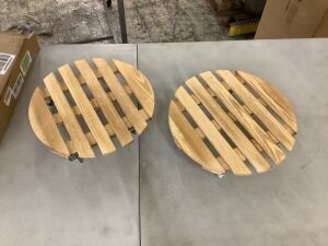 Wood Plant Caddy, 2 Pack 