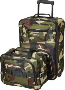 Rockland Fashion Softside Upright Luggage Set, Camouflage, 2-Piece 