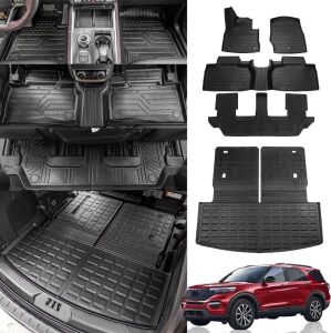  Floor Mats for 2020-2024 Ford Explorer 7-Seater 