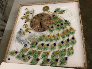 Large Peacock Wall Clock