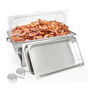 HORESTKIT Chafing Dish with Roll Top Plastic Cover